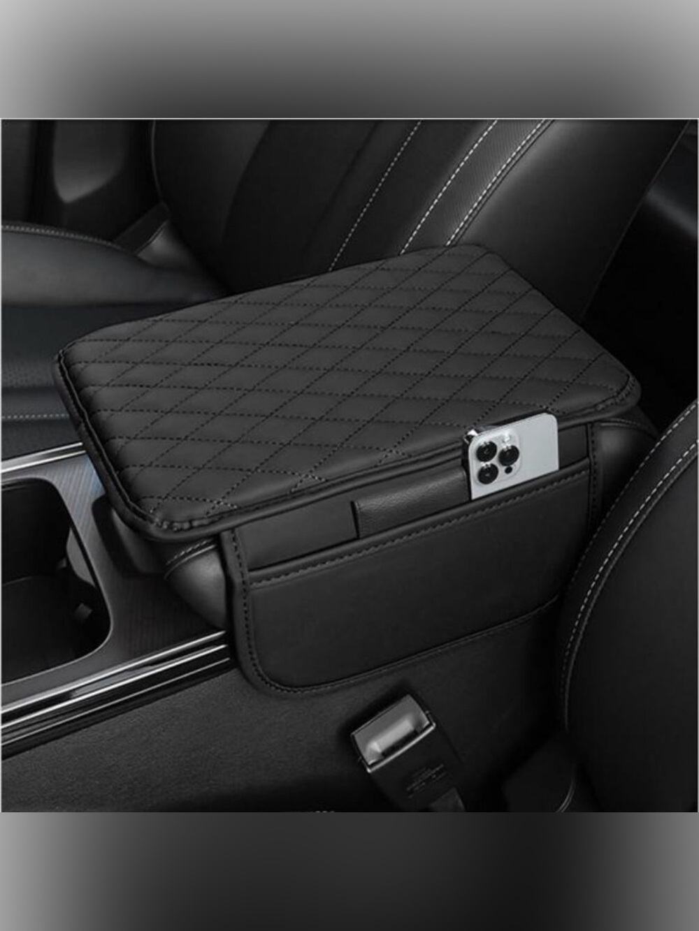 Car Center Console Cover,Microfiber Leather Car Armrest Cover Cushion